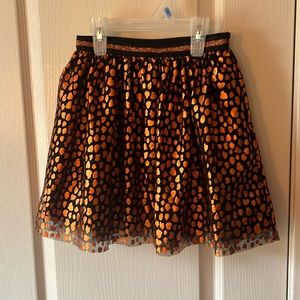 Orange and Black Halloween Skirt